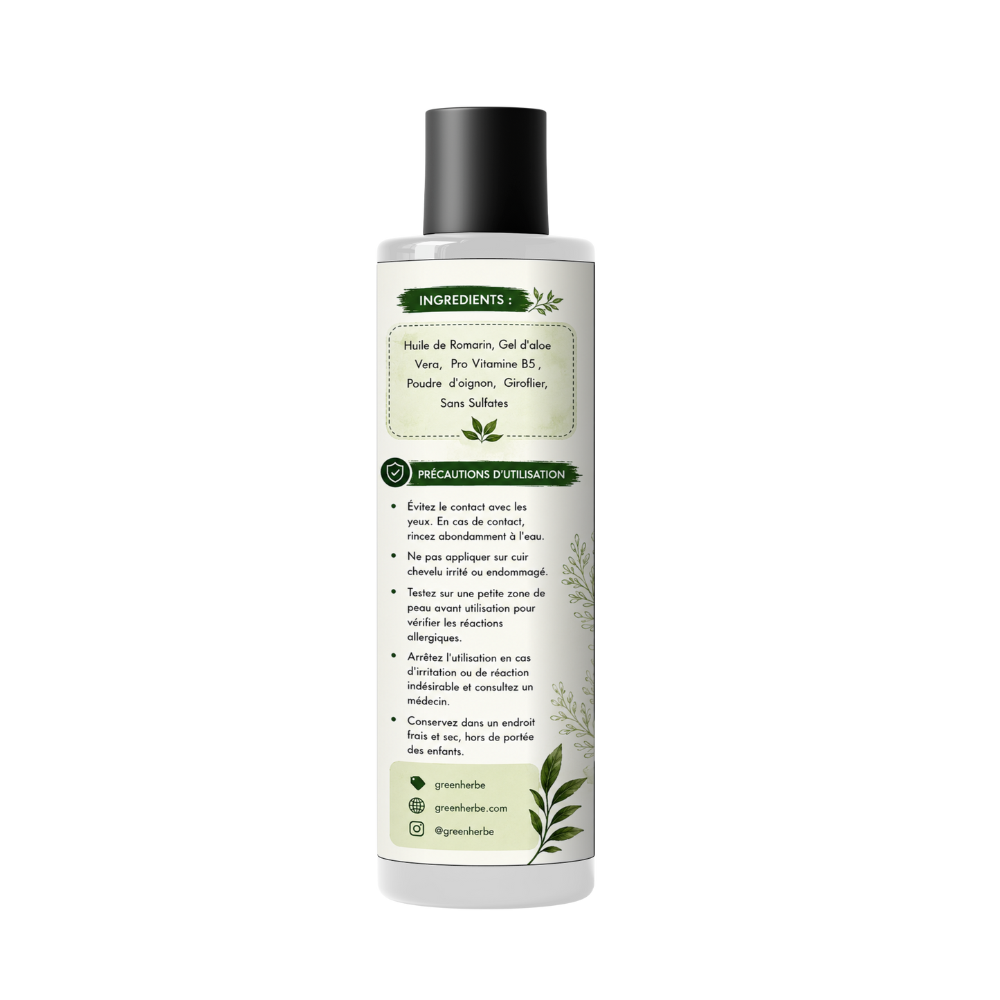 GreenHerbe – Shampoing Anti-Chute Cheveux