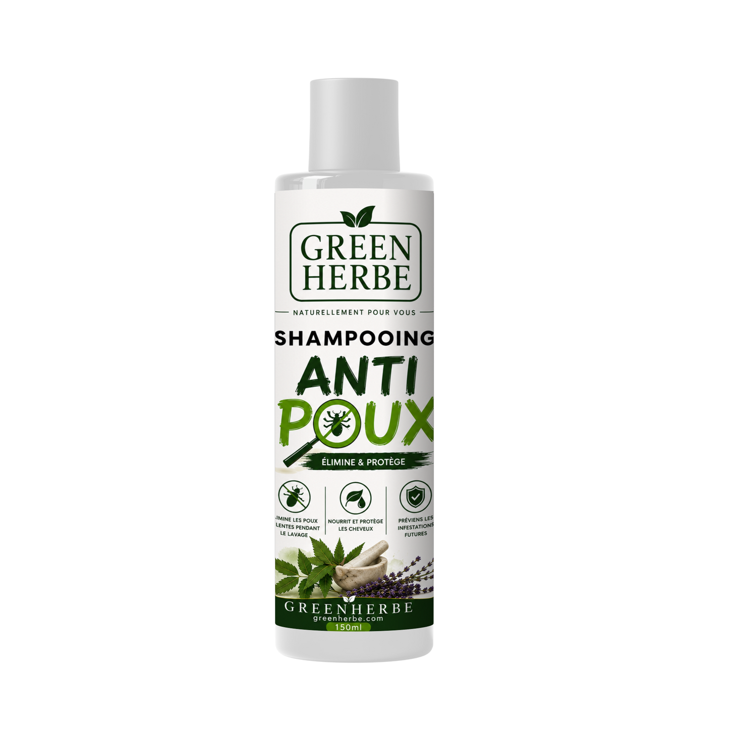 GreenHerbe – Shampoing Anti-Poux